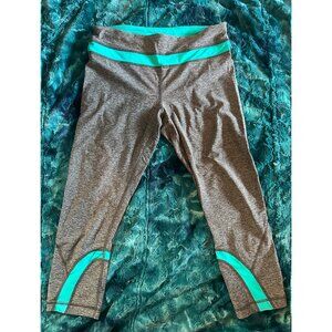 Lululemon Heather Grey/Aqua Pants - Size 8 - Pre-Worn